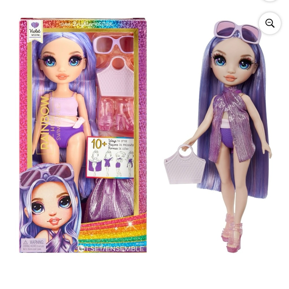 Rainbow High Swim & Style Violet, Purple 11” Doll, Ages 4-12 - Picture 2 of 6